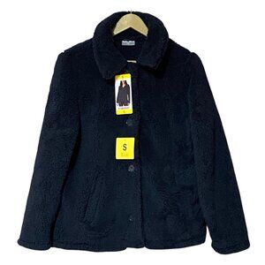 32 Degrees Women’s Navy Blue Fleece Shacket Jacket Small S NWT Cozy Workwear